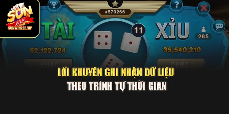 Lời khuyên ghi nhận dữ liệu theo trình tự thời gian