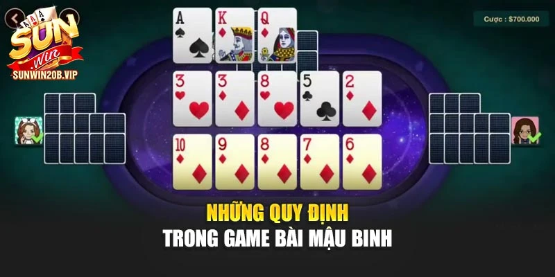 Những quy định trong game bài Mậu Binh